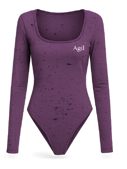 Long Sleeve Bodysuit - Purple