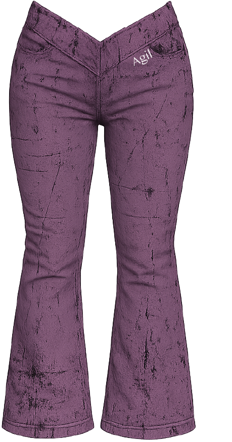 Crossover Flared Leggings – Purple