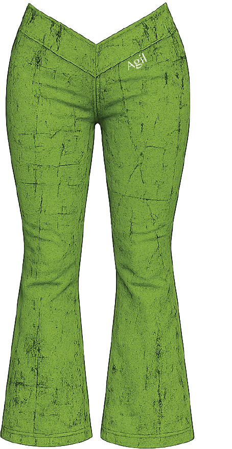 Crossover Flared Leggings – Green