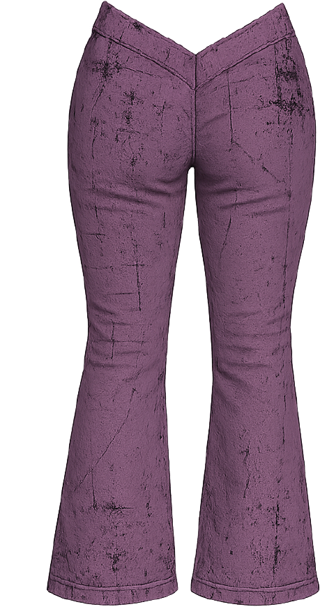 Crossover Flared Leggings – Purple
