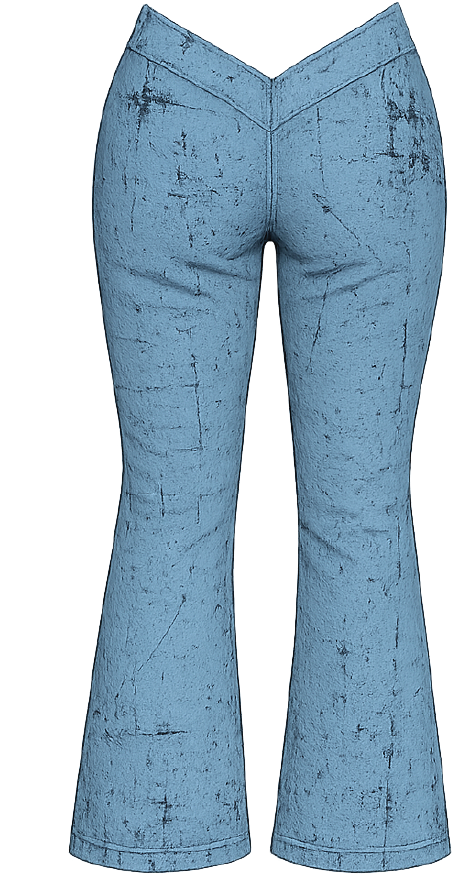 Crossover Flared Leggings – Blue