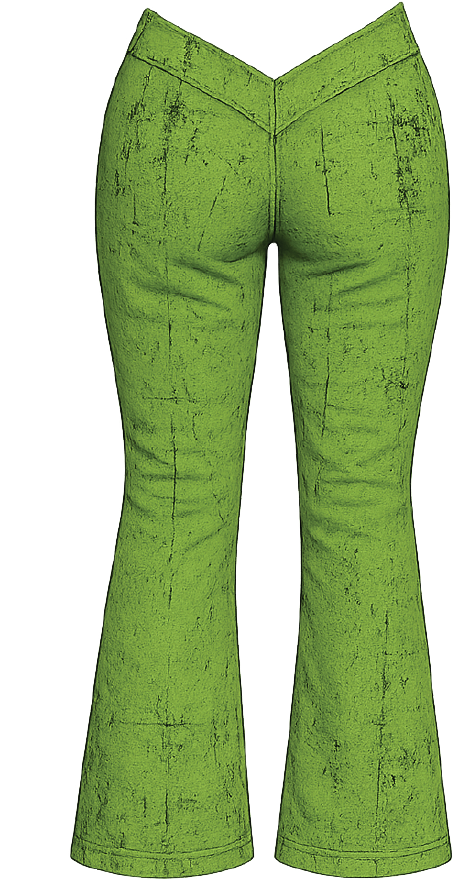 Crossover Flared Leggings – Green