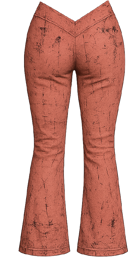 Crossover Flared Leggings - Red